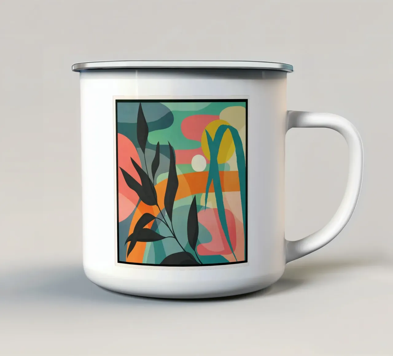 Sunrise Garden 3 tazza in smalto da Flow Line