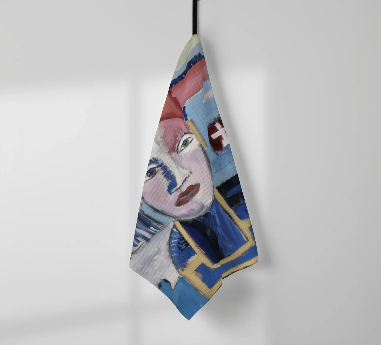 Symbolisches abstraktes Totem Geschirrtuch von Lunar Templar