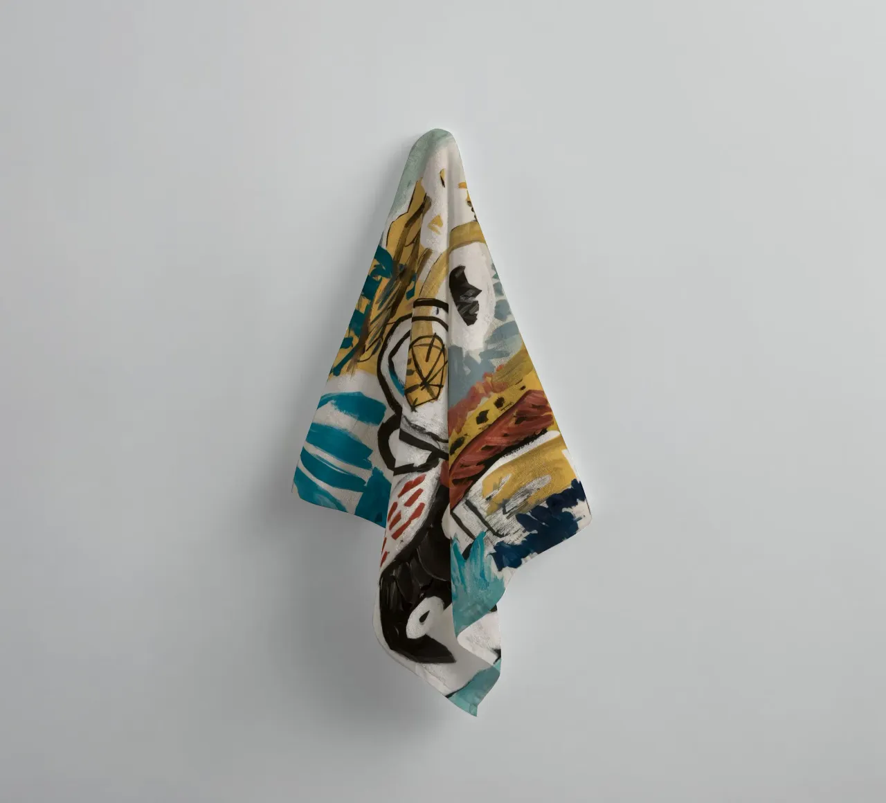 Whimsical Abstract Collage towel by Lunar Templar