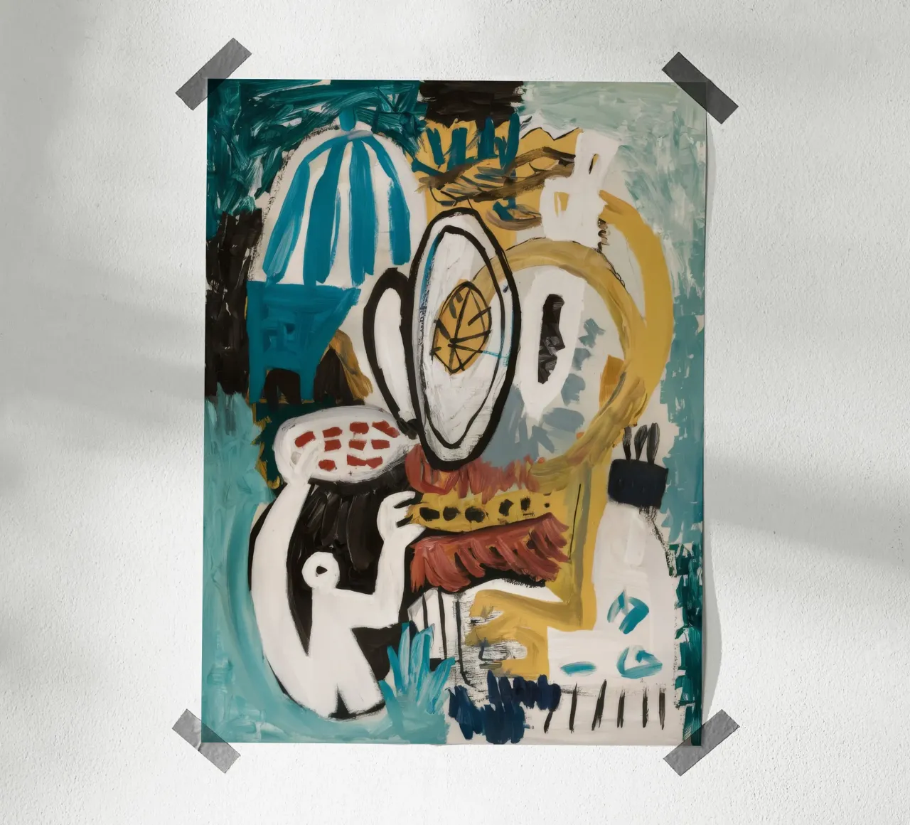 Collage abstrait fantaisiste poster avec cadre en plastique de Lunar Templar