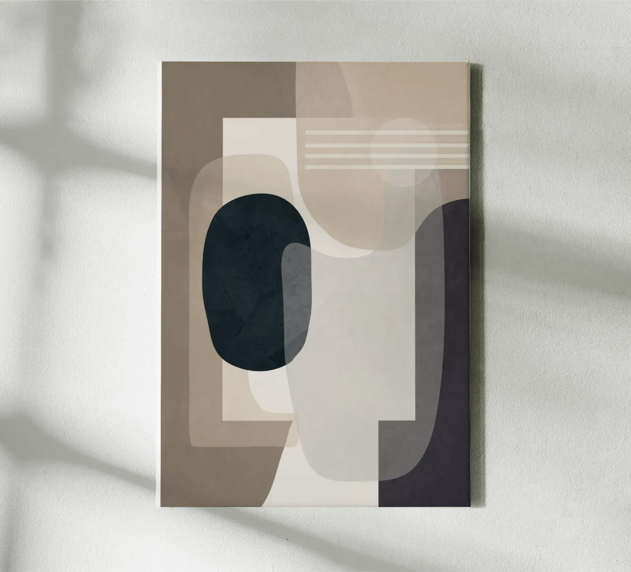 Abstract Geometric Art 52 canvas met Baklijst van cityart