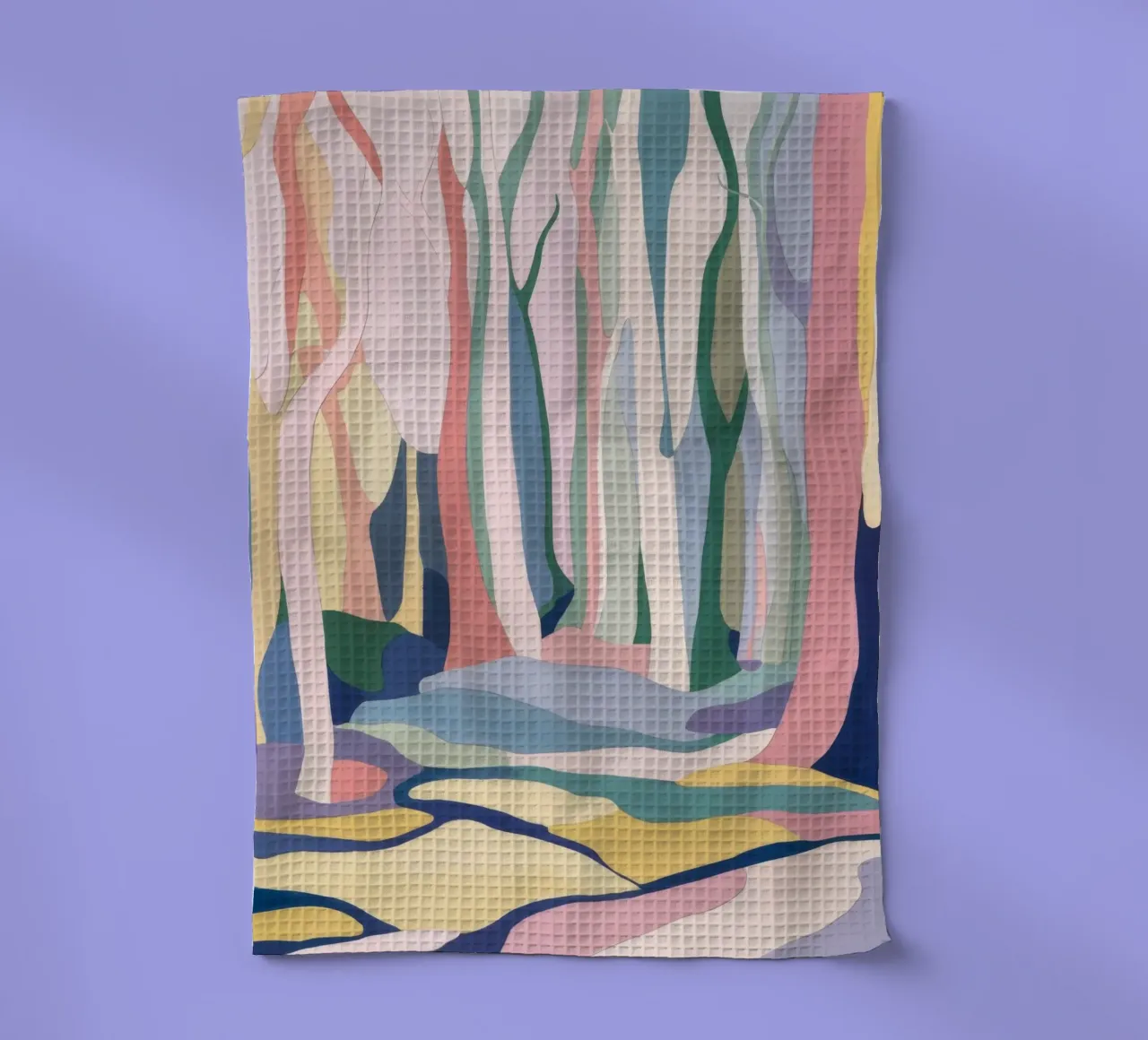 Pastel Forest Serenity tea towel by Lunar Templar