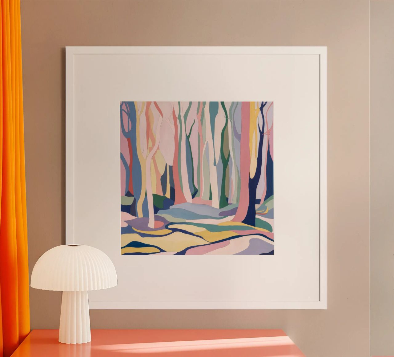Pastell Wald Gelassenheit Poster von Lunar Templar
