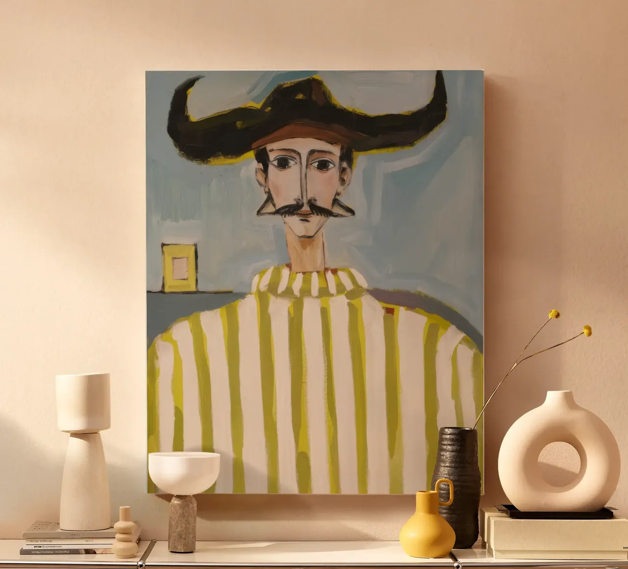 Striped Hat Mystery canvas by Lunar Templar