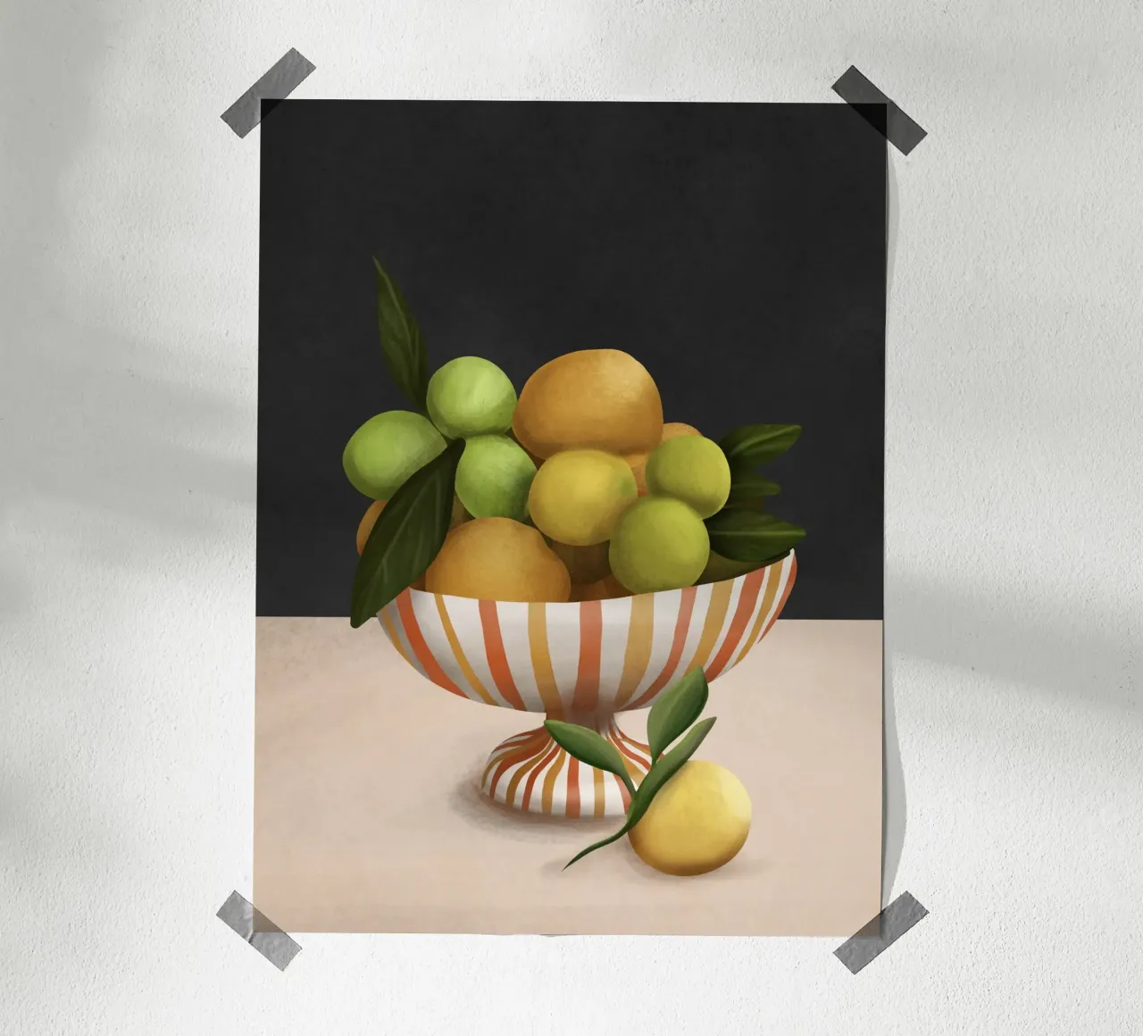 Golden Citrus 2 carta hahnemühle da cityart