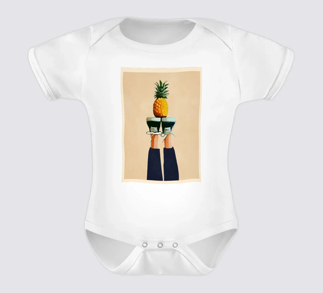 Pineapple body neonato maniche corte da cityart
