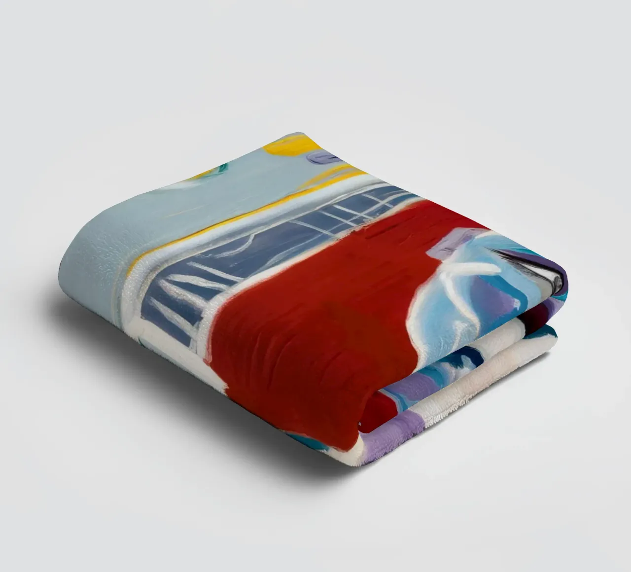 Kleurrijk abstract gezicht badhanddoek van Lunar Templar