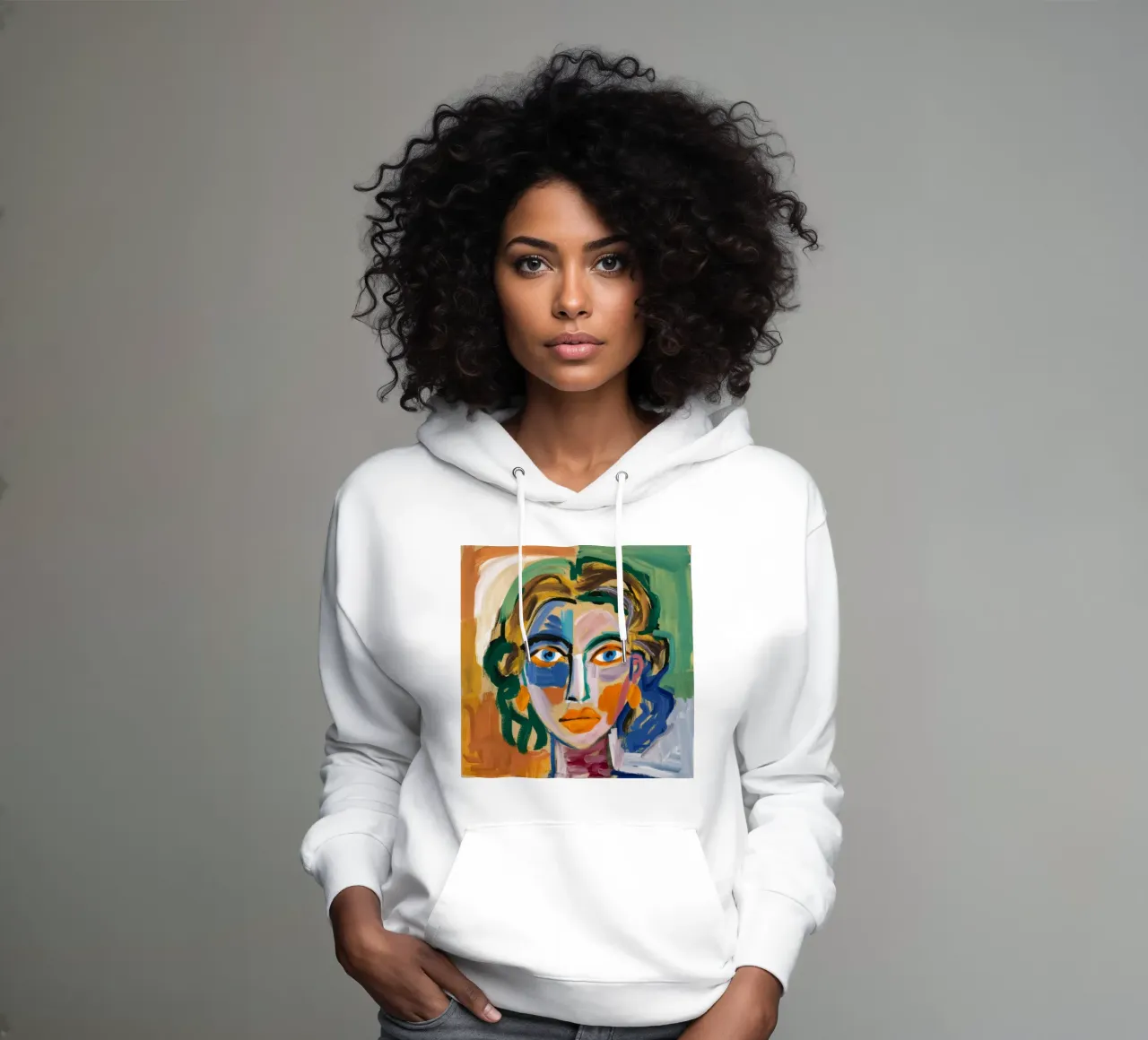Abstract Green Harmony hoodie by Lunar Templar