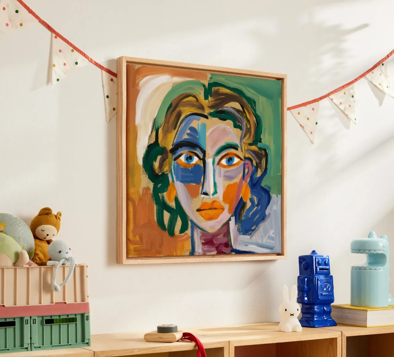 Abstracte groene harmonie canvas van Lunar Templar