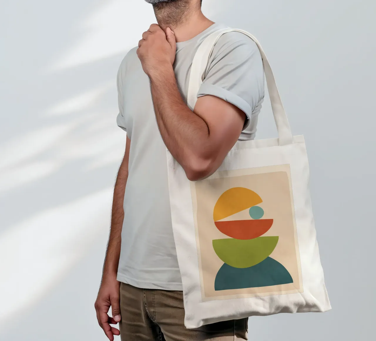 Minimal Balance – Abstract Forms I tote bag by Nadjaa