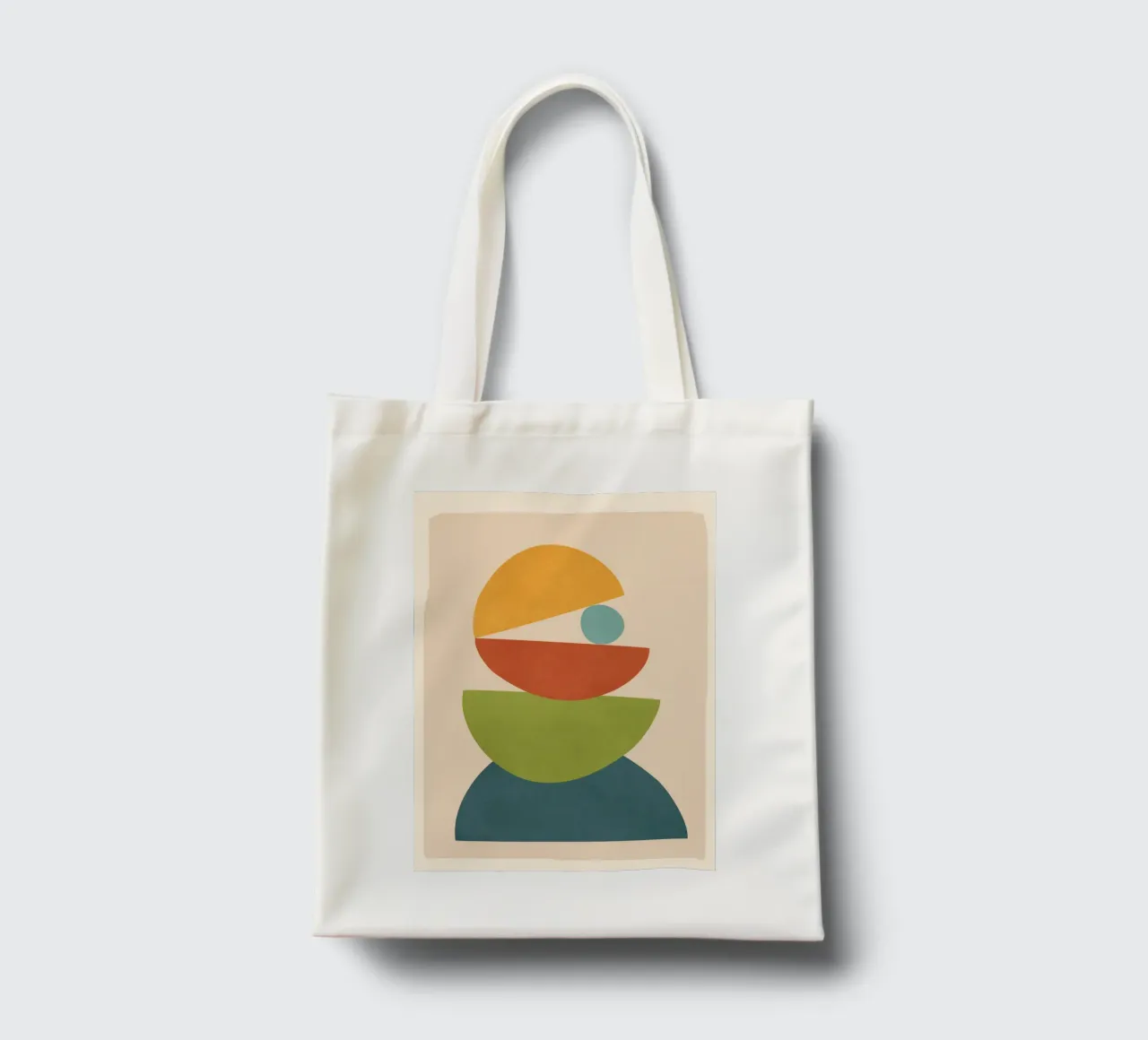 Minimal Balance – Abstract Forms I borsa in juta da Nadjaa