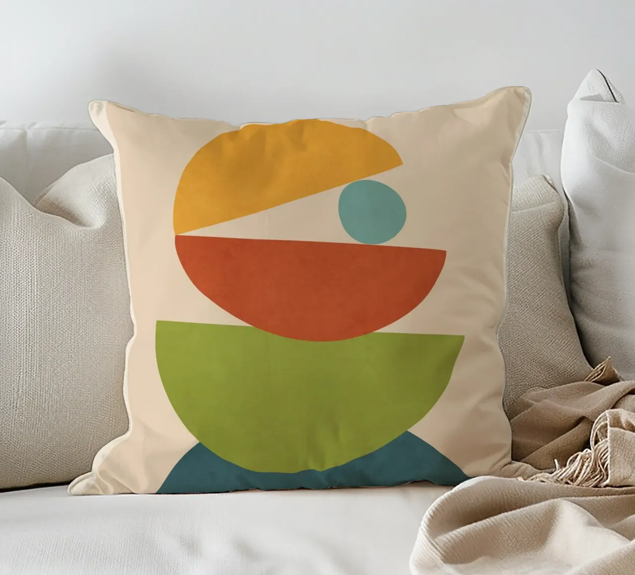 Minimal Balance – Abstract Forms I Kissen von Nadjaa