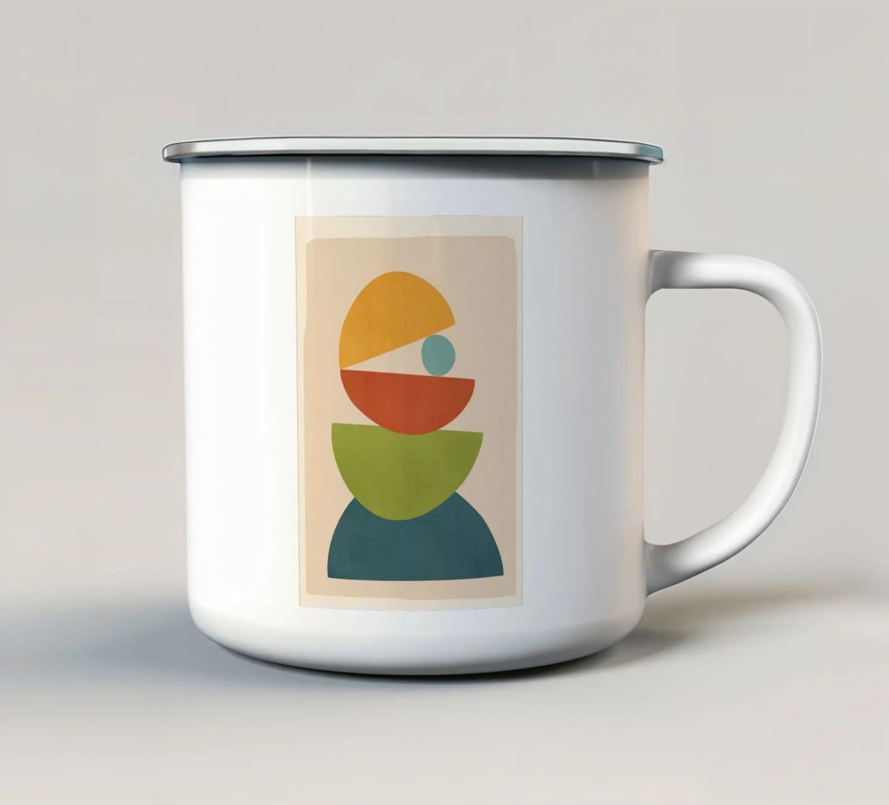 Minimal Balance – Abstract Forms I tazza in smalto da Nadjaa