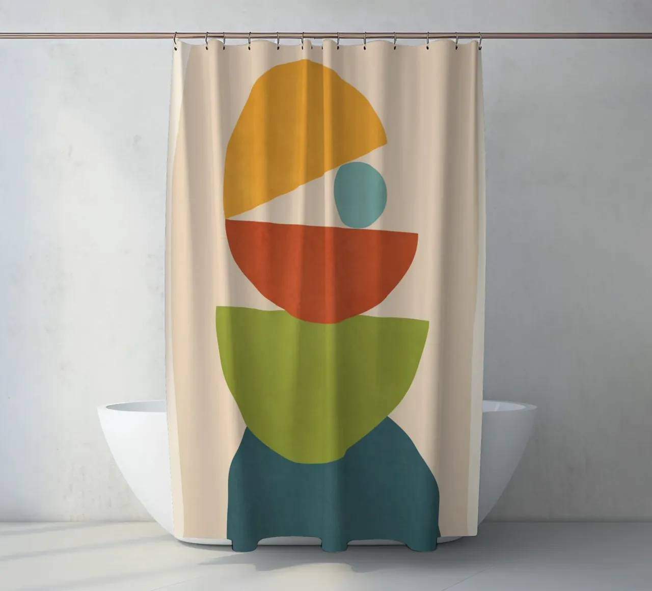 Minimal Balance – Abstract Forms I tenda da doccia da Nadjaa