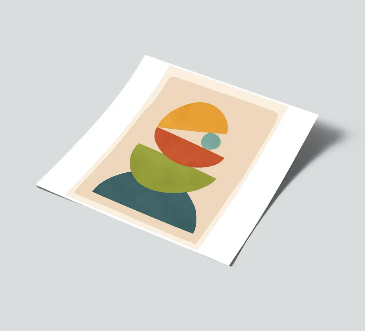 Minimal Balance – Abstract Forms I Stickerbogen von Nadjaa
