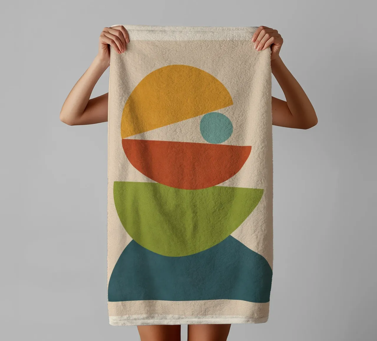 Minimal Balance – Abstract Forms I Handtuch von Nadjaa