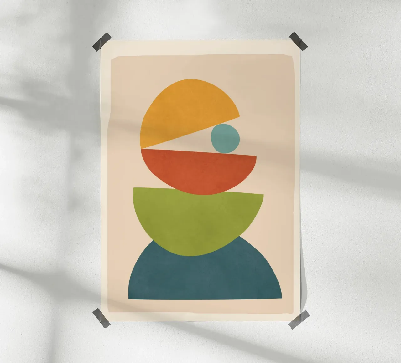 Minimal Balance – Abstract Forms I carta hahnemühle da Nadjaa