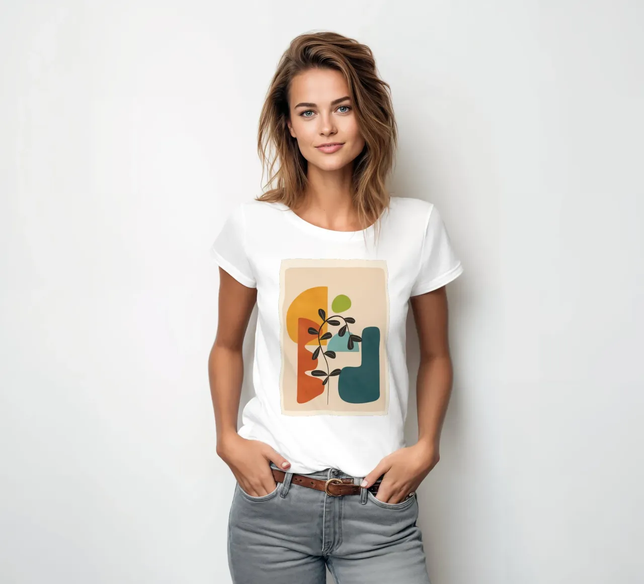 Minimal Balance – Abstract Forms II t-shirt da donna da Nadjaa