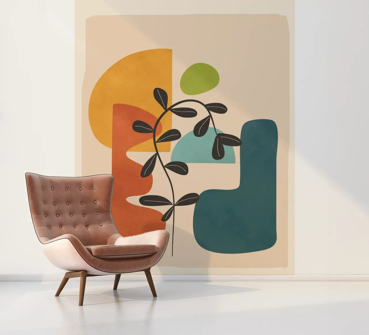 Minimal Balance – Abstract Forms II fotobehang van Nadjaa