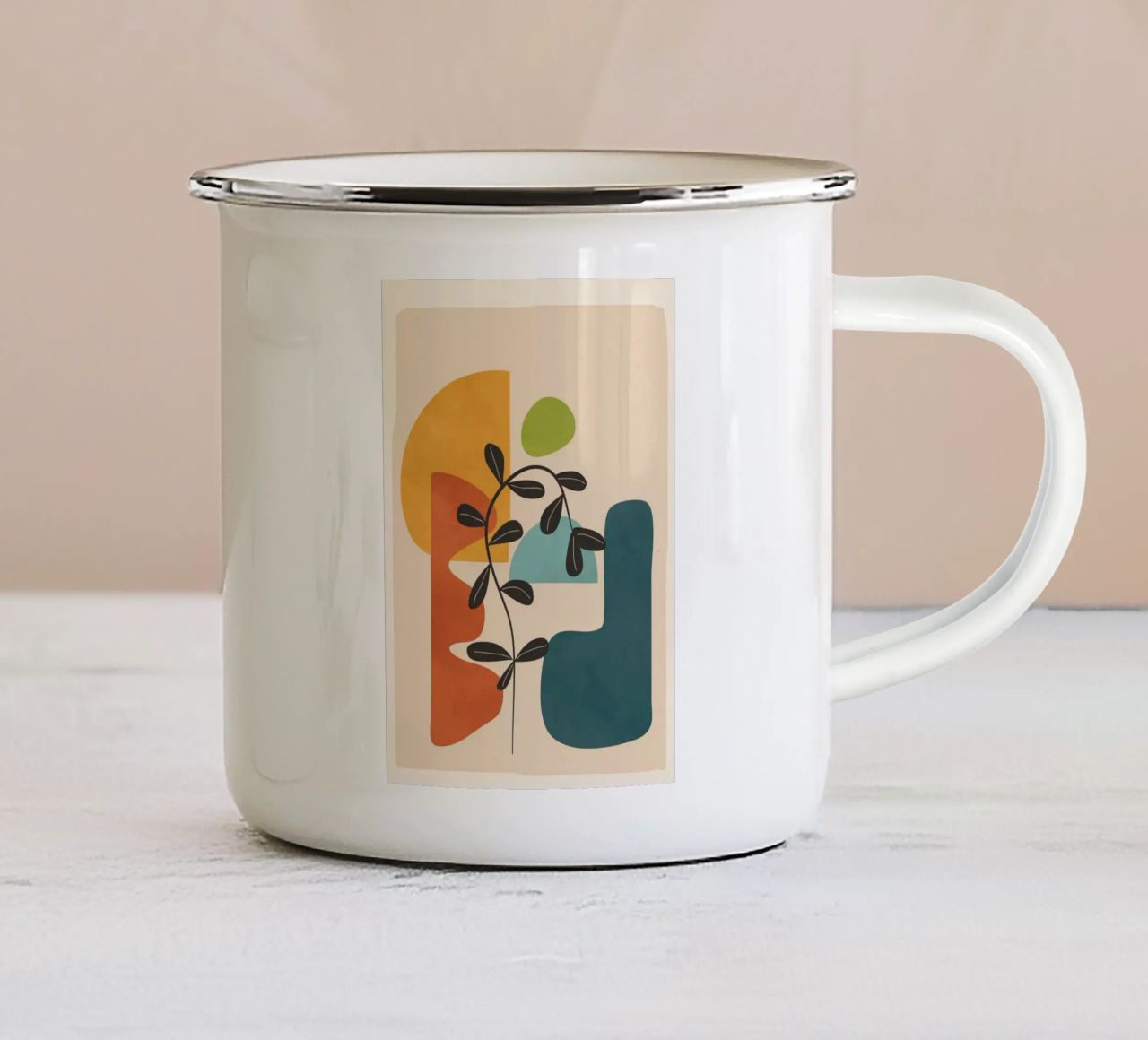 Minimal Balance – Abstract Forms II tazza in smalto da Nadjaa