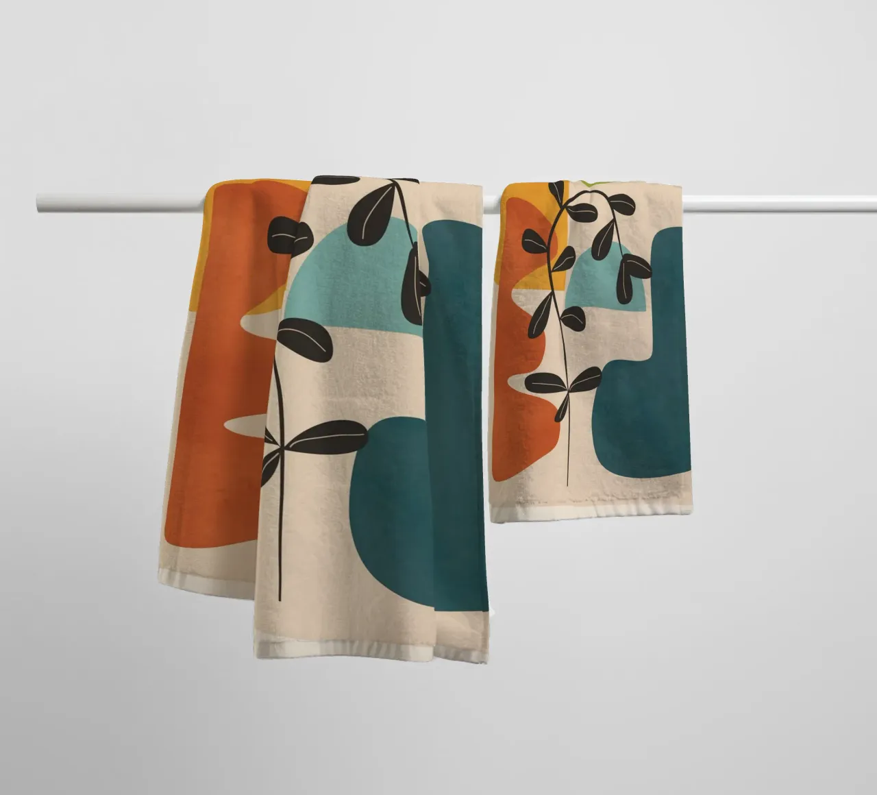 Minimal Balance – Abstract Forms II Handtuch von Nadjaa