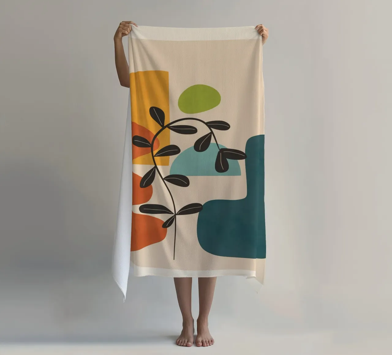 Minimal Balance – Abstract Forms II serviette de plage de Nadjaa