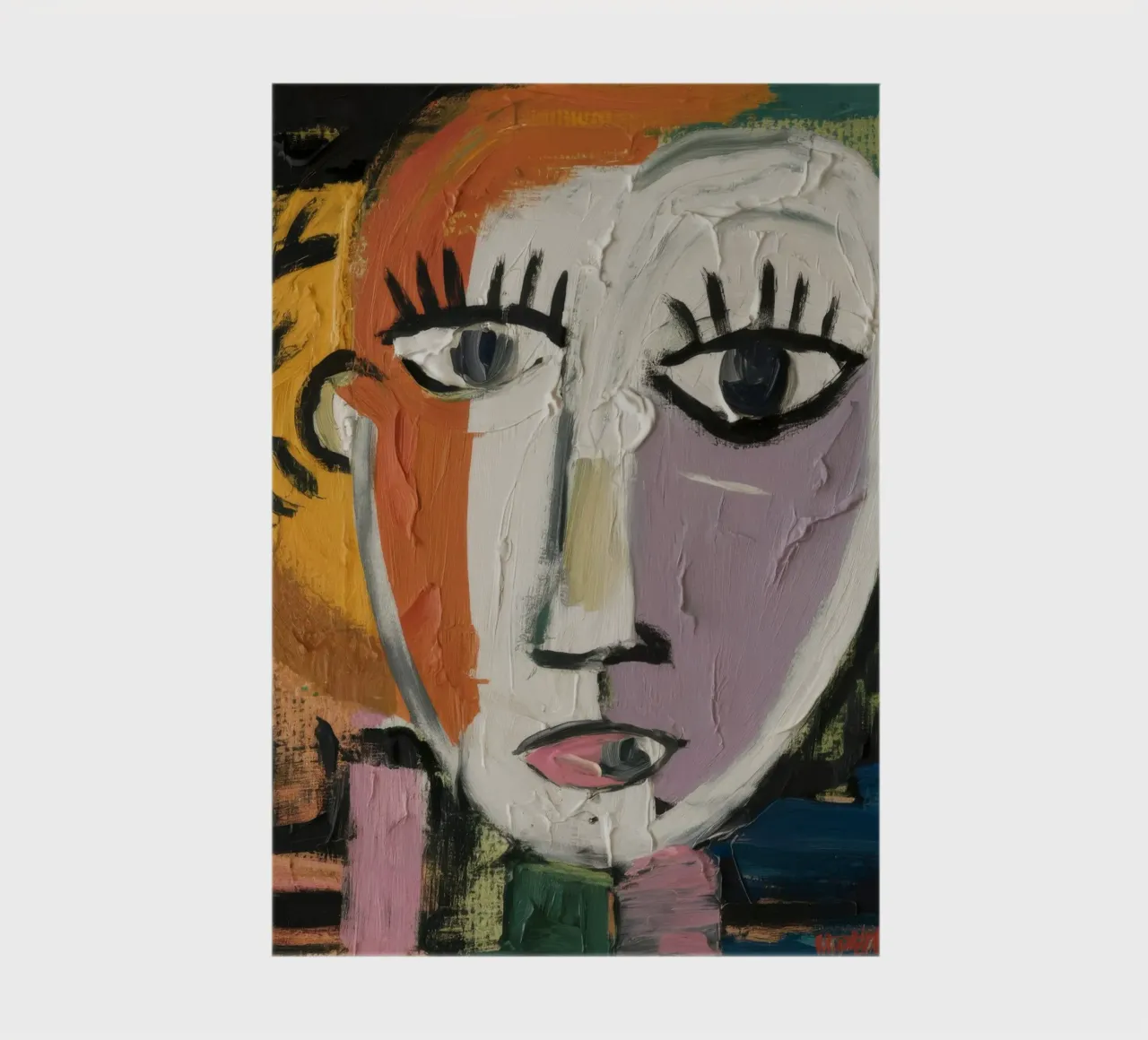 Abstract Emotional Portrait notebook by Lunar Templar