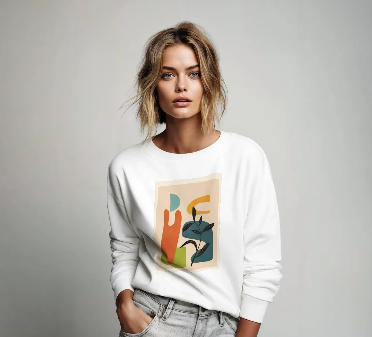 Minimal Balance – Abstract Forms III Sweatshirt von Nadjaa