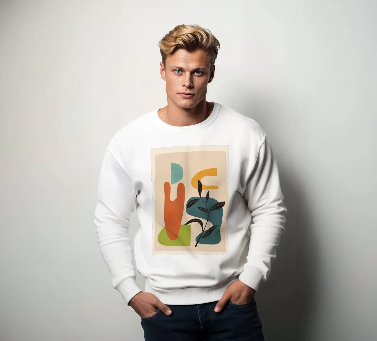 Minimal Balance – Abstract Forms III Sweatshirt von Nadjaa