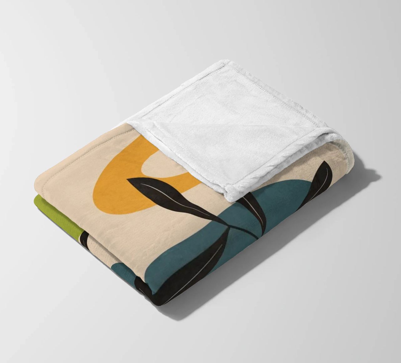 Minimal Balance – Abstract Forms III fleece blanket by Nadjaa