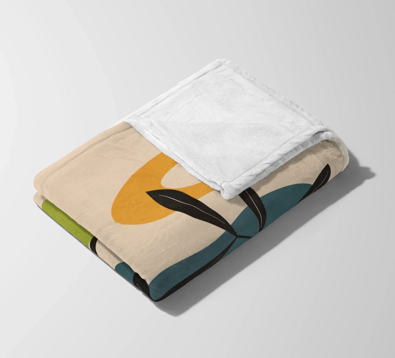 Minimal Balance – Abstract Forms III fleece blanket by Nadjaa