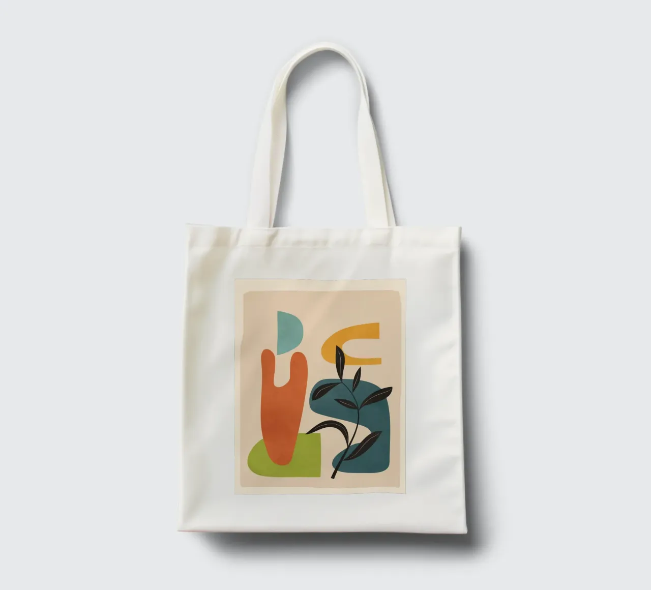 Minimal Balance – Abstract Forms III borsa in juta da Nadjaa