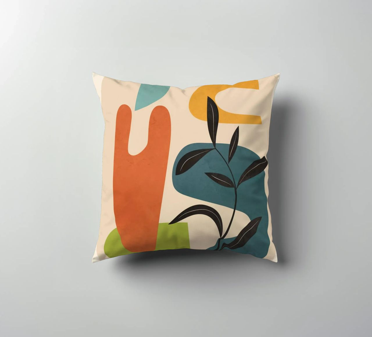 Minimal Balance – Abstract Forms III decorative cushion by Nadjaa