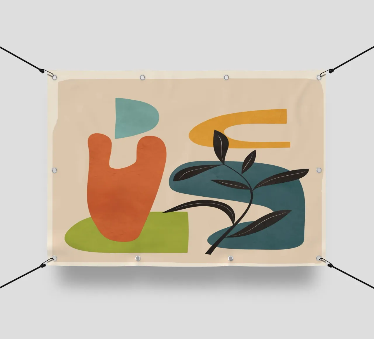 Minimal Balance – Abstract Forms III PVC Plane von Nadjaa
