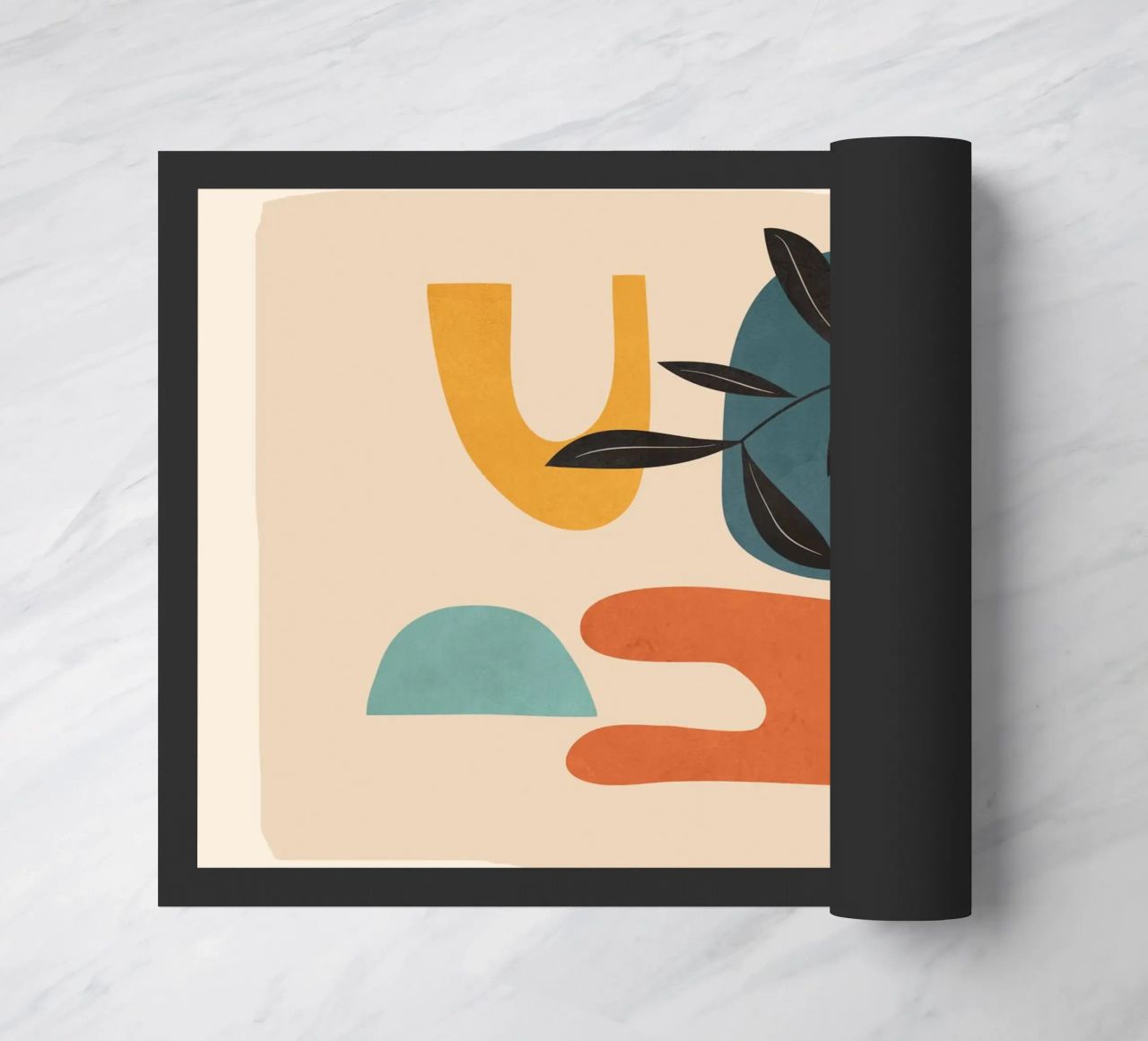 Minimal Balance – Abstract Forms III doormat by Nadjaa