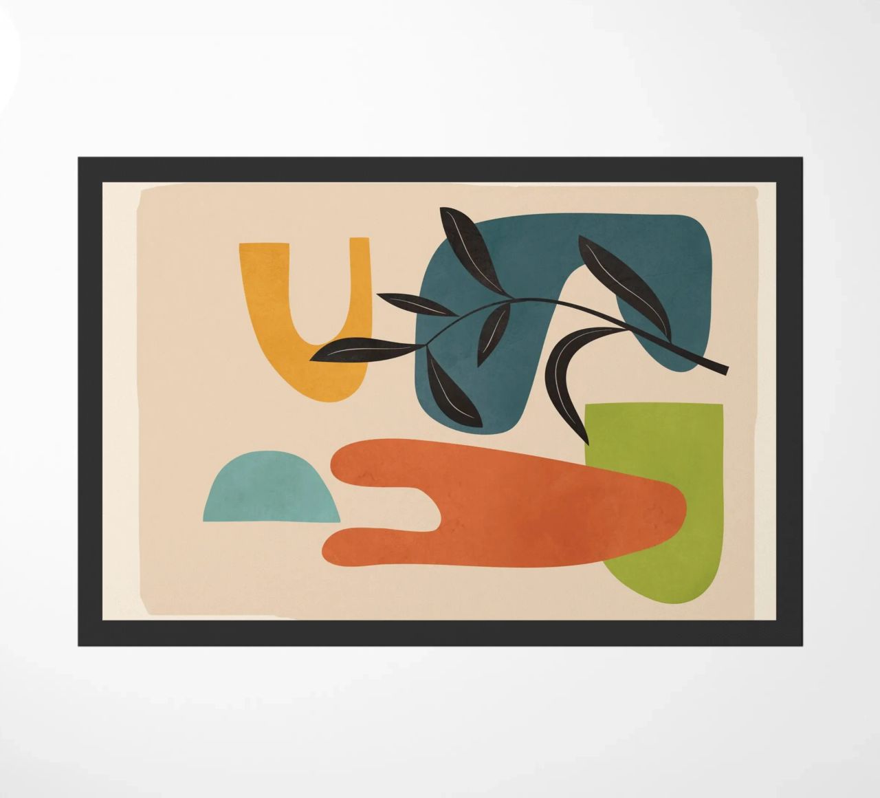 Minimal Balance – Abstract Forms III doormat by Nadjaa