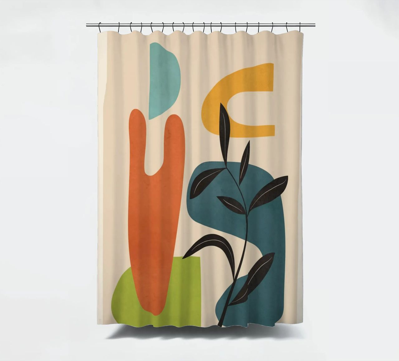Minimal Balance – Abstract Forms III shower curtain by Nadjaa
