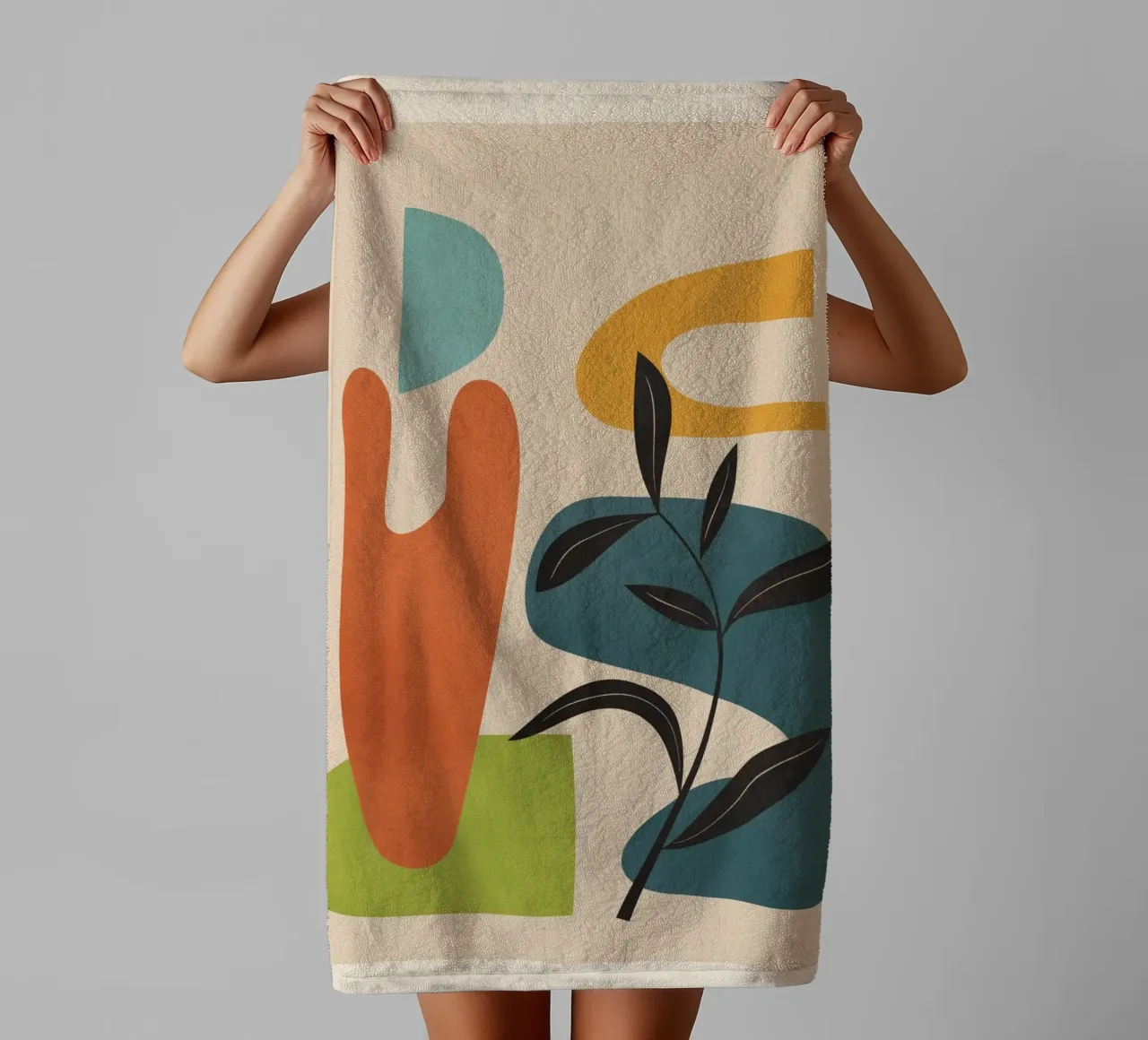 Minimal Balance – Abstract Forms III towel by Nadjaa