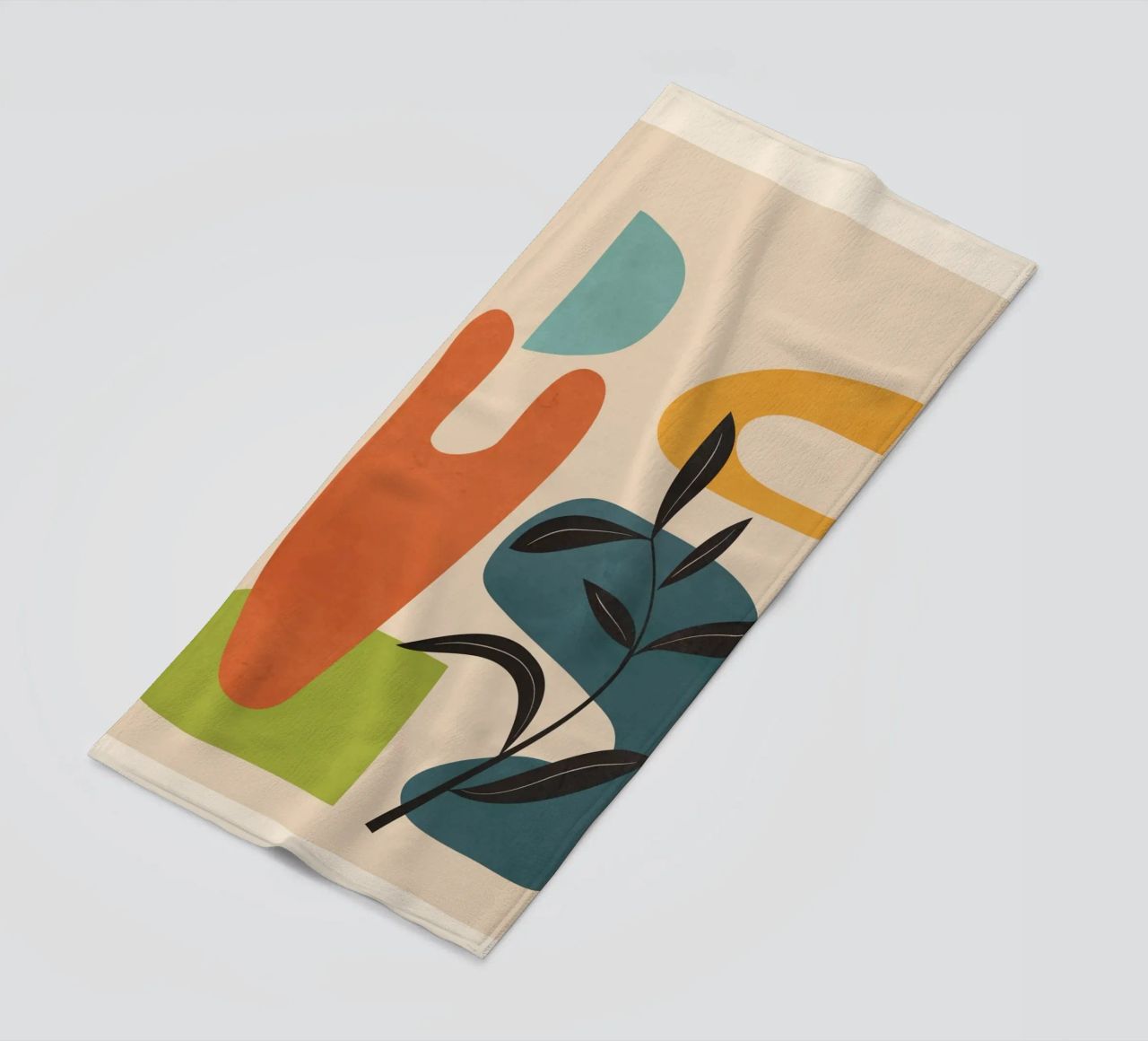 Minimal Balance – Abstract Forms III beach towel by Nadjaa