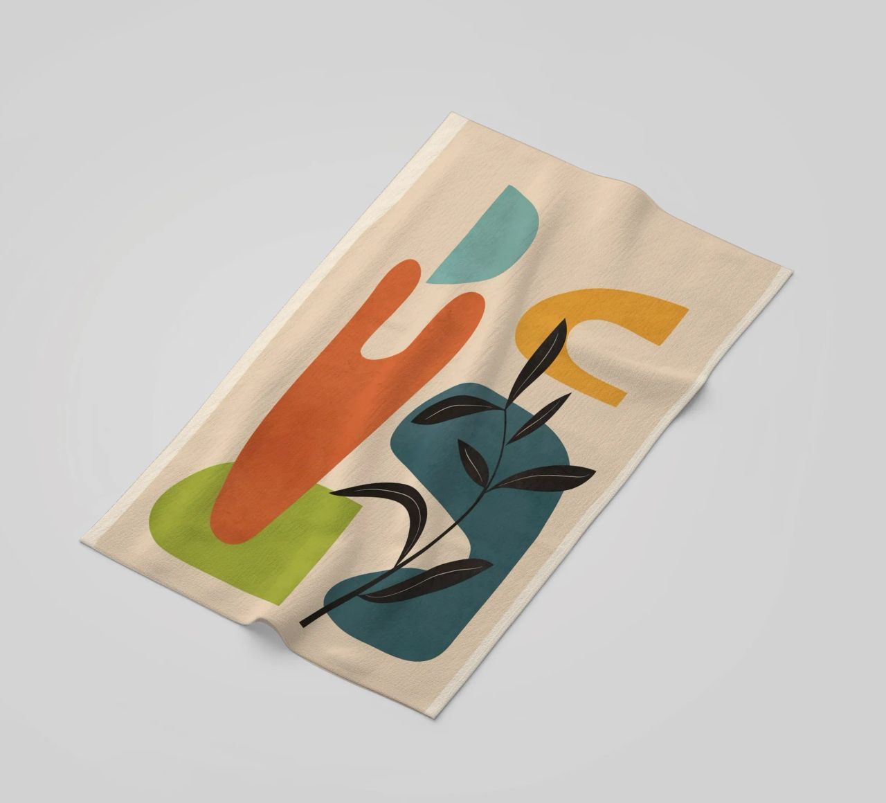 Minimal Balance – Abstract Forms III beach towel by Nadjaa