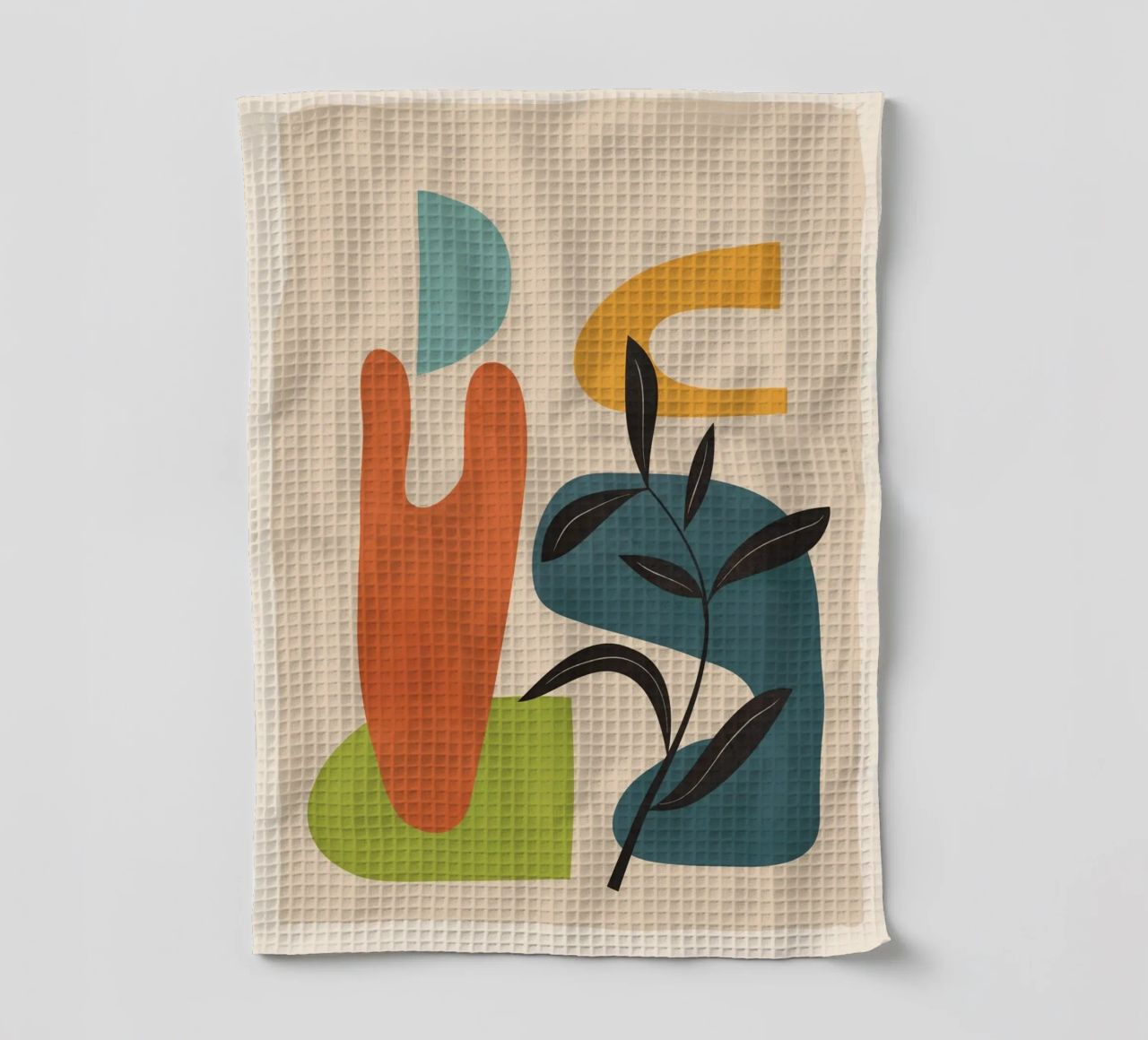Minimal Balance – Abstract Forms III tea towel by Nadjaa