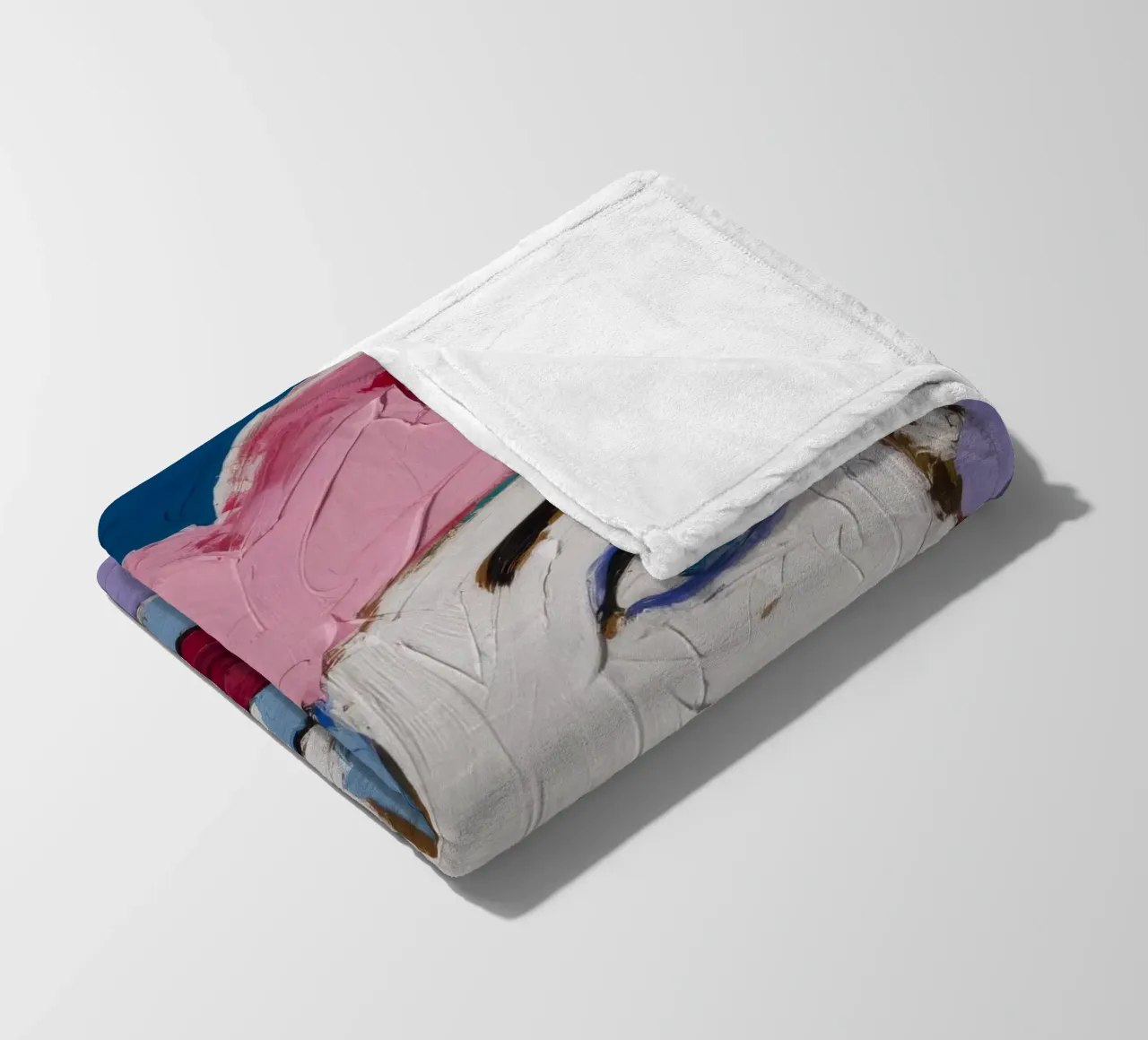 Vibrant Expressionist Face fleece blanket by Lunar Templar