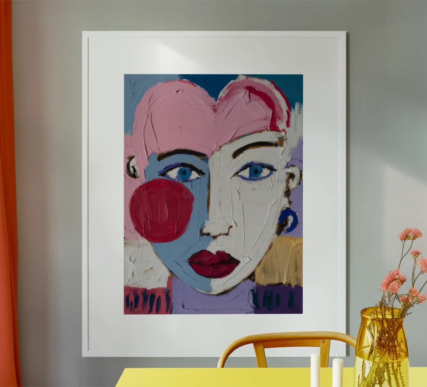 Vibrant Expressionist Face poster by Lunar Templar