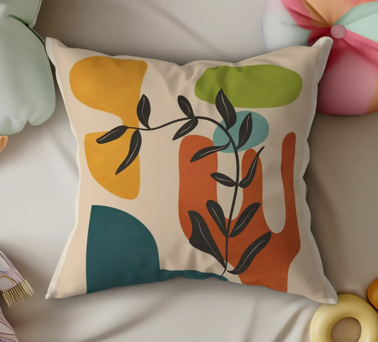Minimal Balance – Abstract Forms IV coussin de Nadjaa