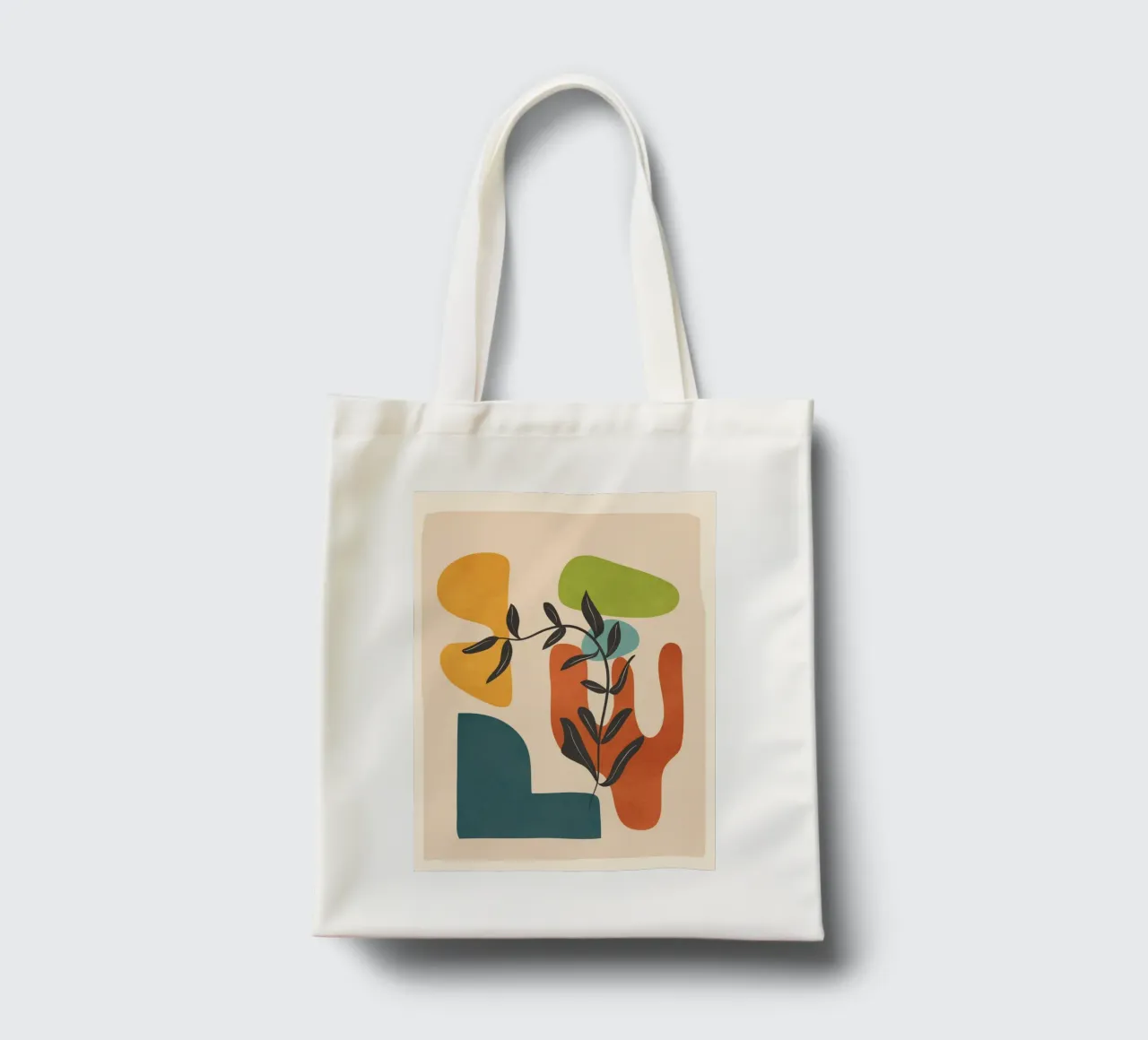 Minimal Balance – Abstract Forms IV borsa in juta da Nadjaa