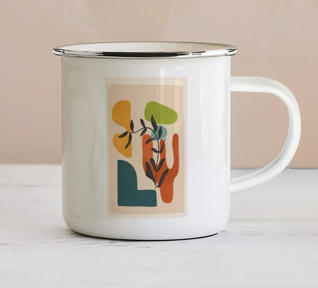 Minimal Balance – Abstract Forms IV tazza in smalto da Nadjaa