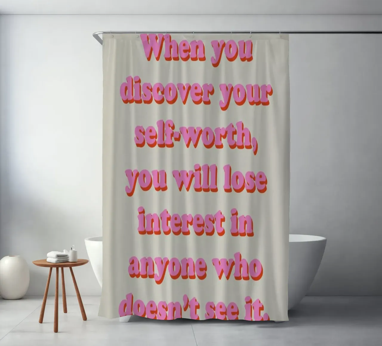 Discover Your Self-Worth Duschvorhang von Studio One