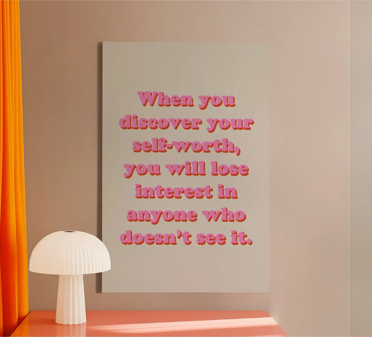 Discover Your Self-Worth tela con Cornice a cassetta da Studio One