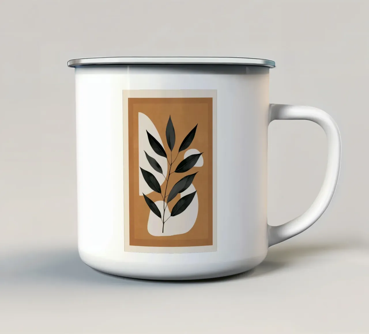 Minimalist Abstract Art Branch 4 tazza in smalto da Nadjaa