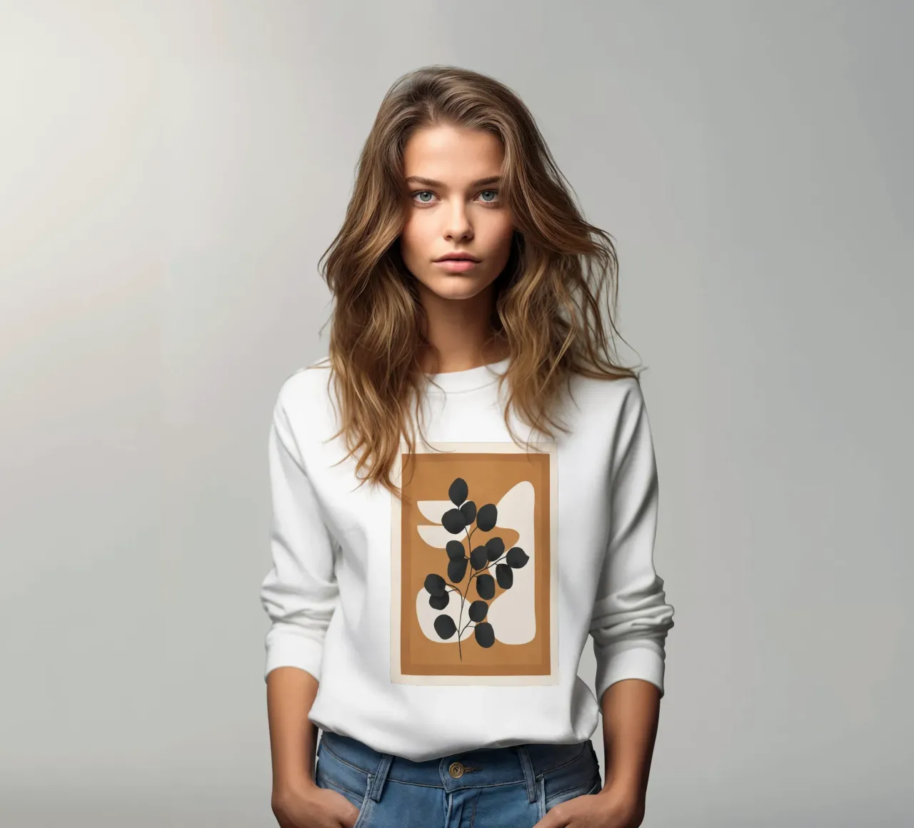 Minimalist Abstract Art Branch 5 sweatshirt by Nadjaa